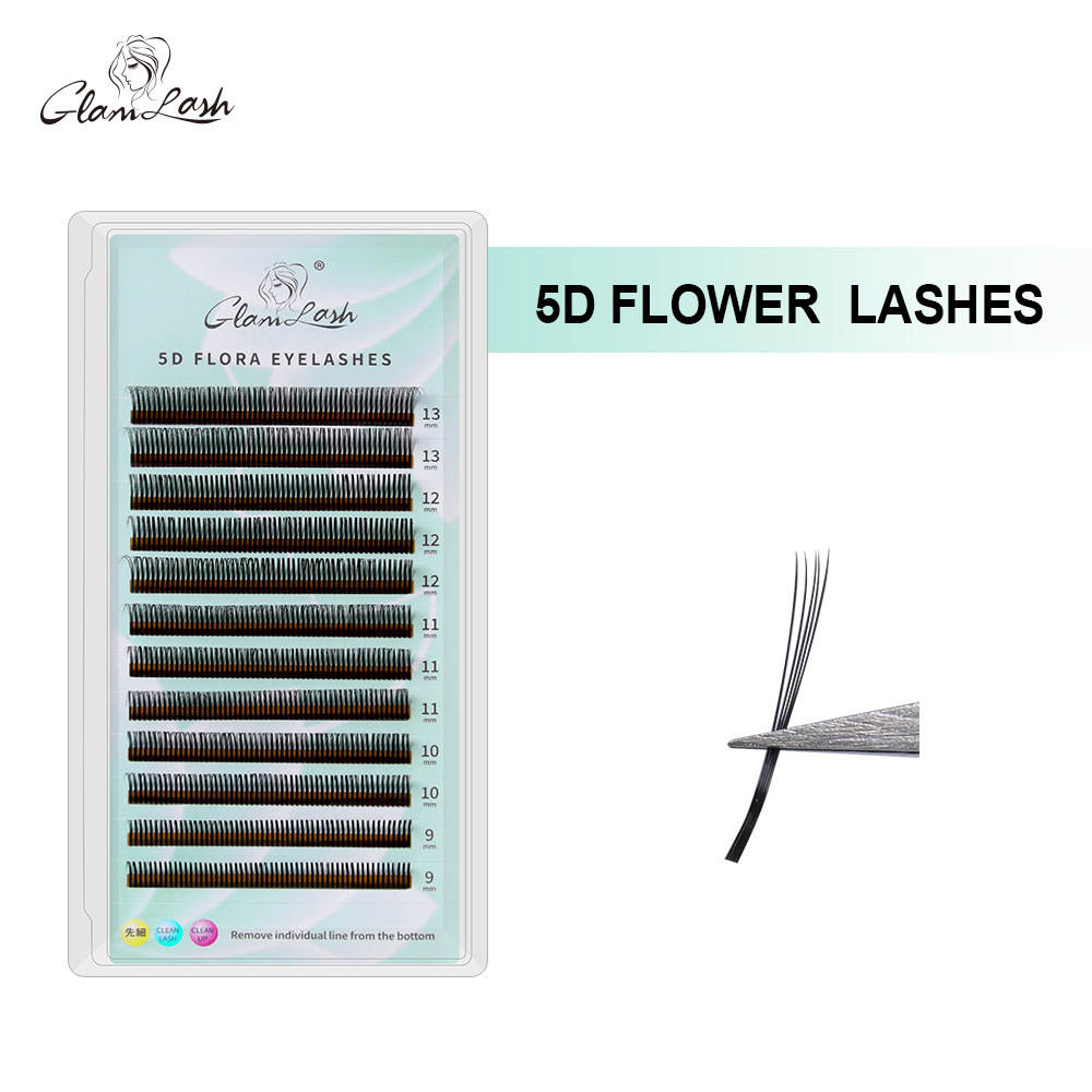 Eyelash Extension Anime Style - GLAMLASH 5D Цветочные ресницы, объемные, шиповидные,