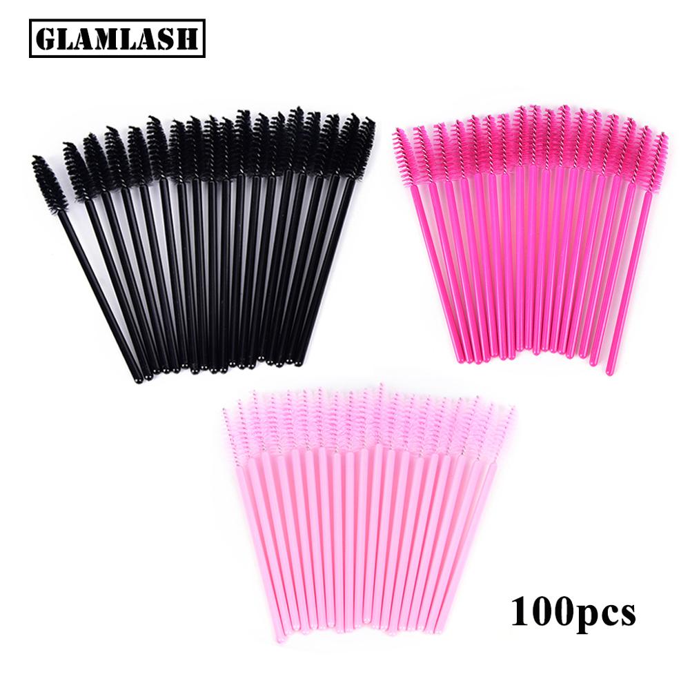 Eyelash Extension Vendor - 100 шт. одноразовая микро-расческа для ресниц,