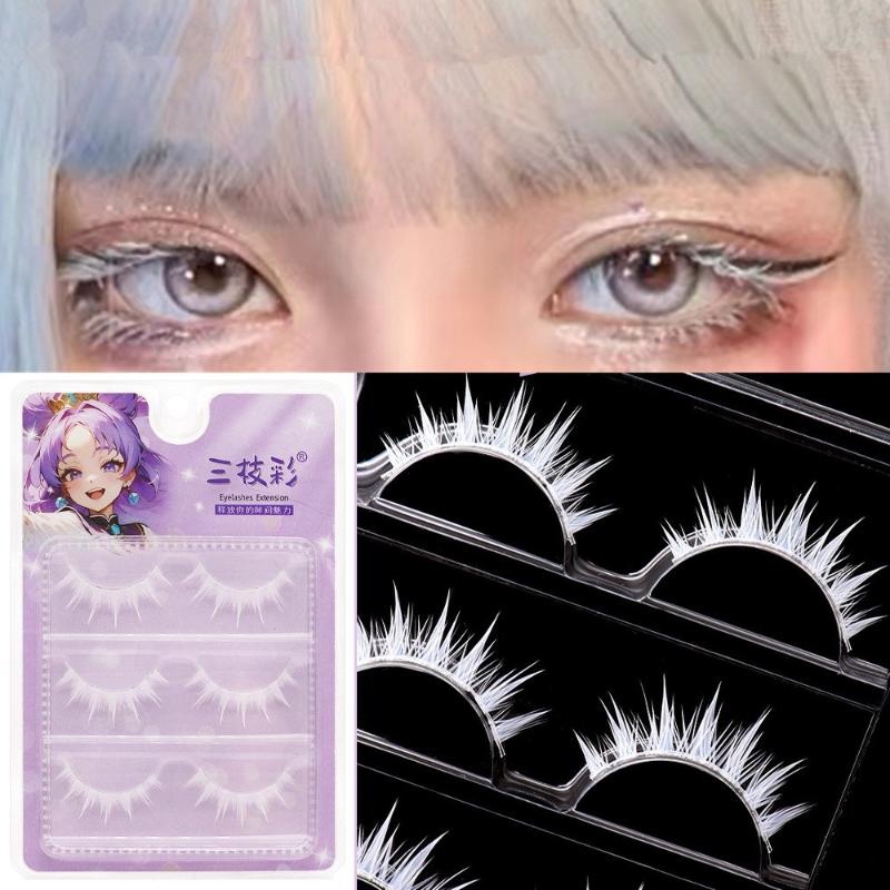 3 пары косплейных белых ресниц – обзор и цена Eyelash Extension Natural Look
