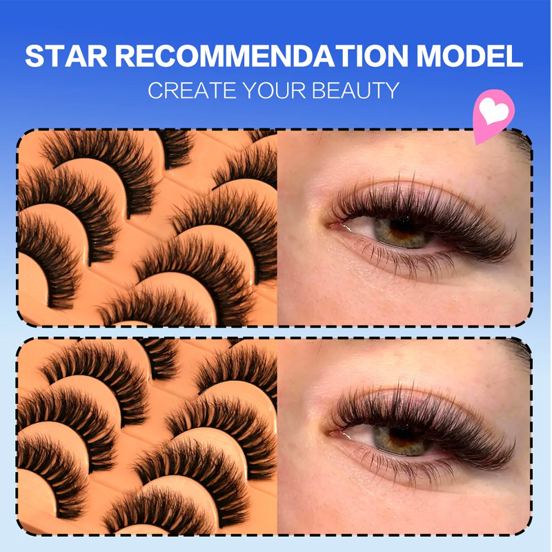 10 пар накладных ресниц 6D из  – обзор и цена Faux Mink Lash