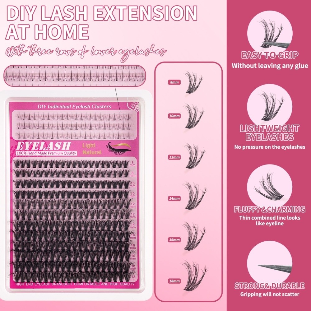 Накладные ресницы 8-18 мм: нат – обзор и цена Eyelash Extension Natural Look